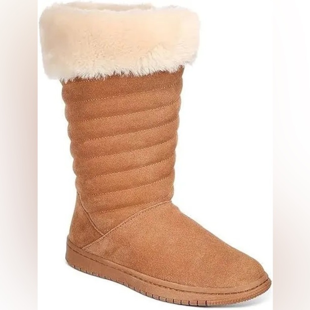 STYLE & CO Novaa Genuine Suede Boots Chestnut Women's 10